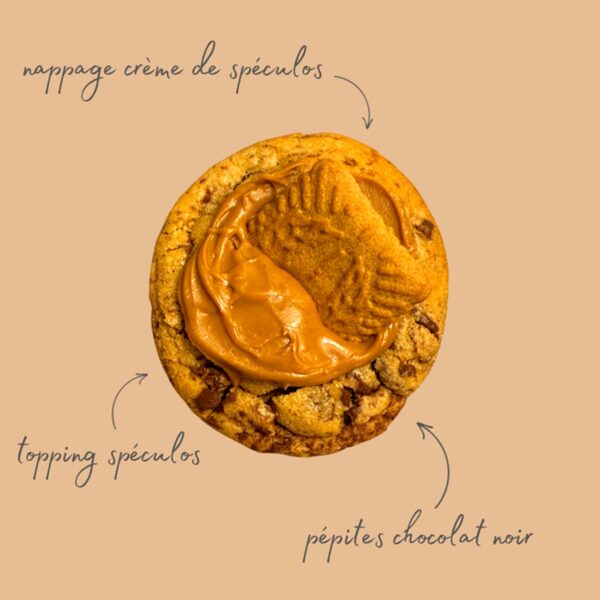 Cookie Spéculos : crème spéculos et morceau de spéculos