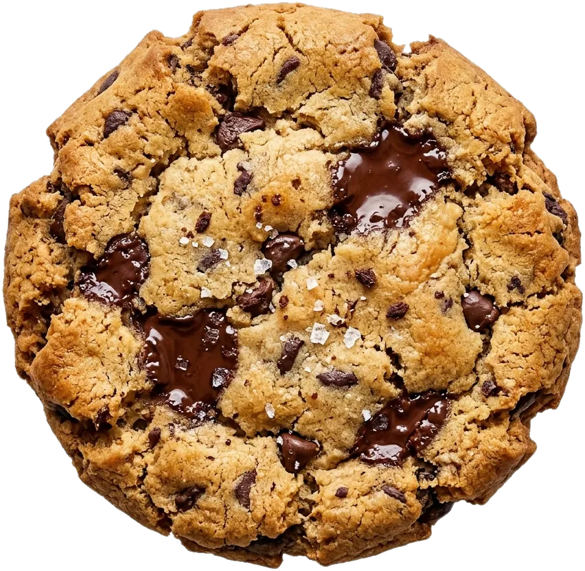 Cookie géant Mille Pépites aux pépites de chocolat, vu de dessus